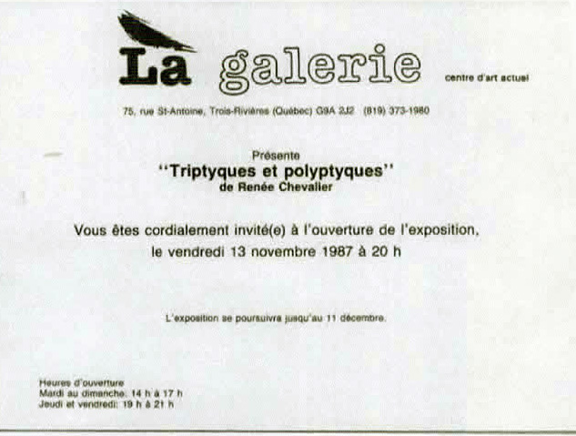 La Galerie 1987 carton
